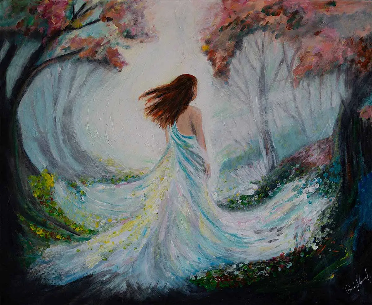 Whispering Spring - Akryl - Contemporary - 60×49 cm av Andy Renard