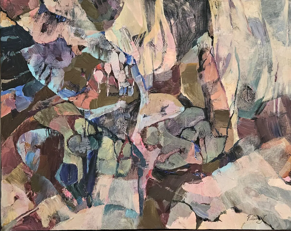 Where Fairytales Begin - Akryl - Abstract - 100×80 cm af Tatiana Hellum
