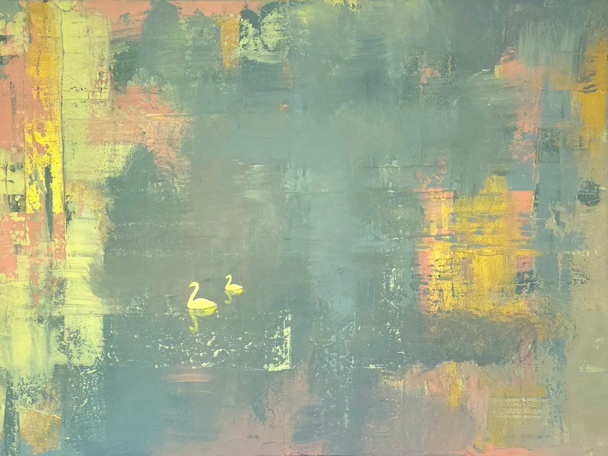 I samme retning - Akryl - Abstract - 80×60 cm af Mlys Art