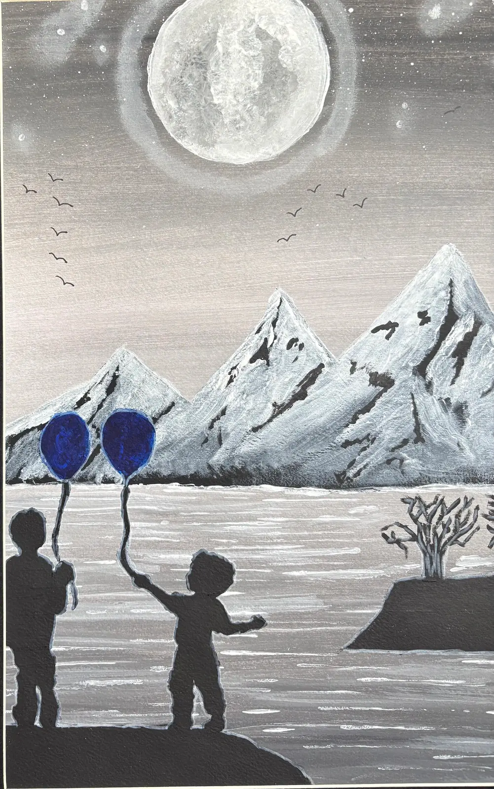 Pojkarna - Akryl av Ann-Christin (Acmpainting) Martinsson