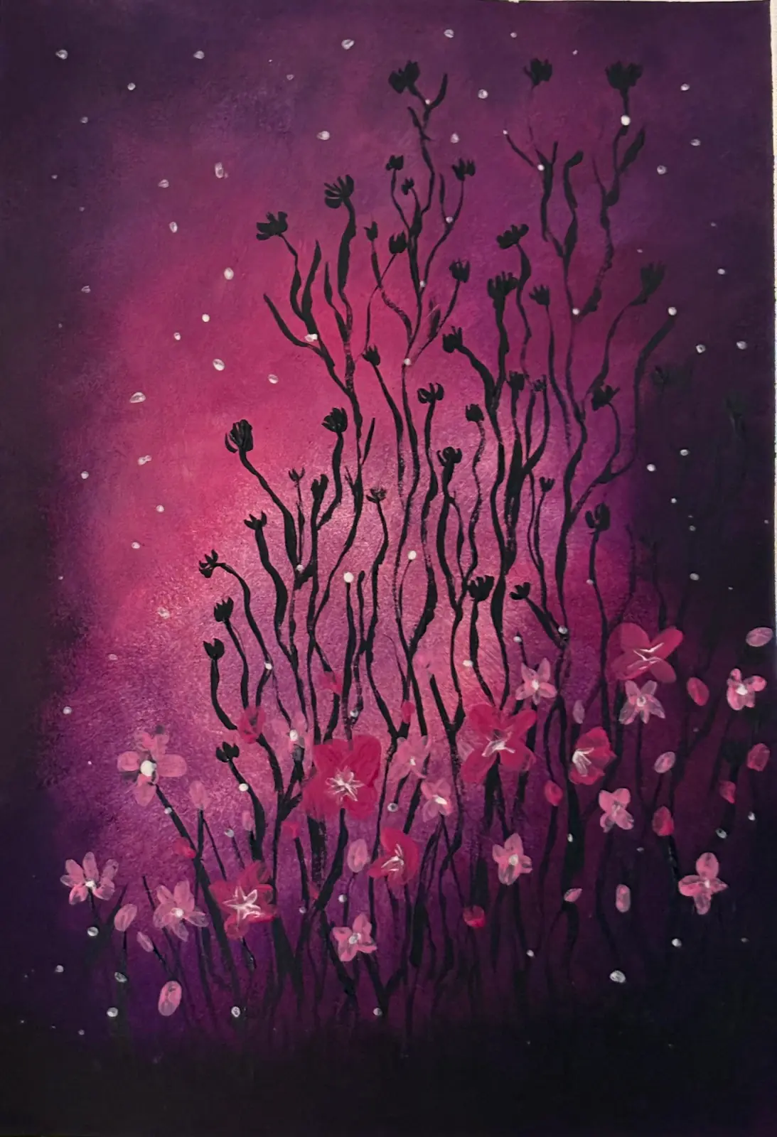 Snön som faller - Akryl av Ann-Christin (Acmpainting) Martinsson