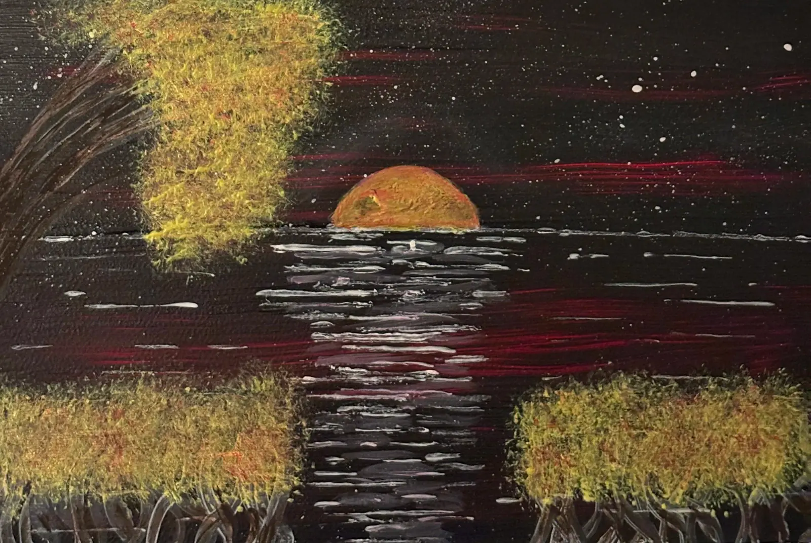 Höst vid sjön - Akryl av Ann-Christin (Acmpainting) Martinsson