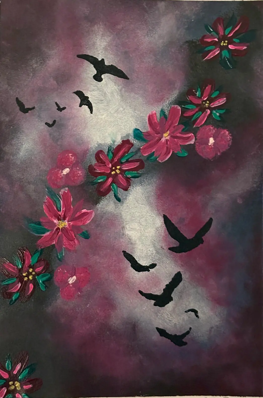 Nattflykt - Akryl av Ann-Christin (Acmpainting) Martinsson