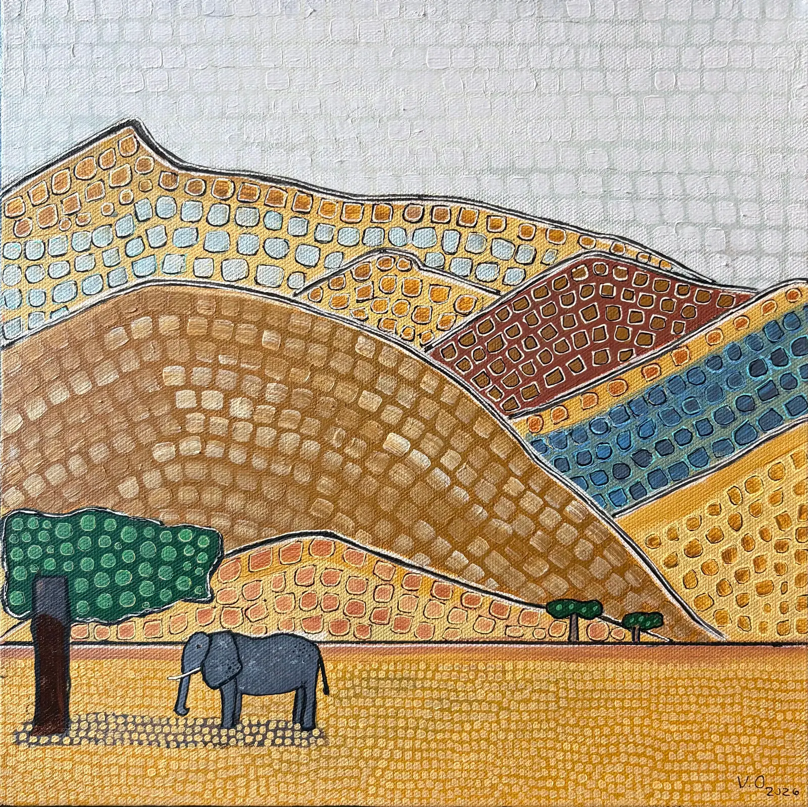 Kilimanjaro - Akryl av Vivianne Otsa