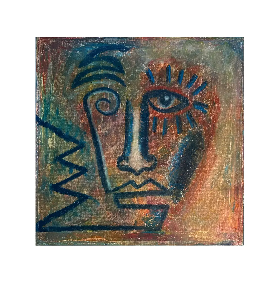 Dobbeltsyn - Olie - 30×30 cm af Silas Leander sørensen