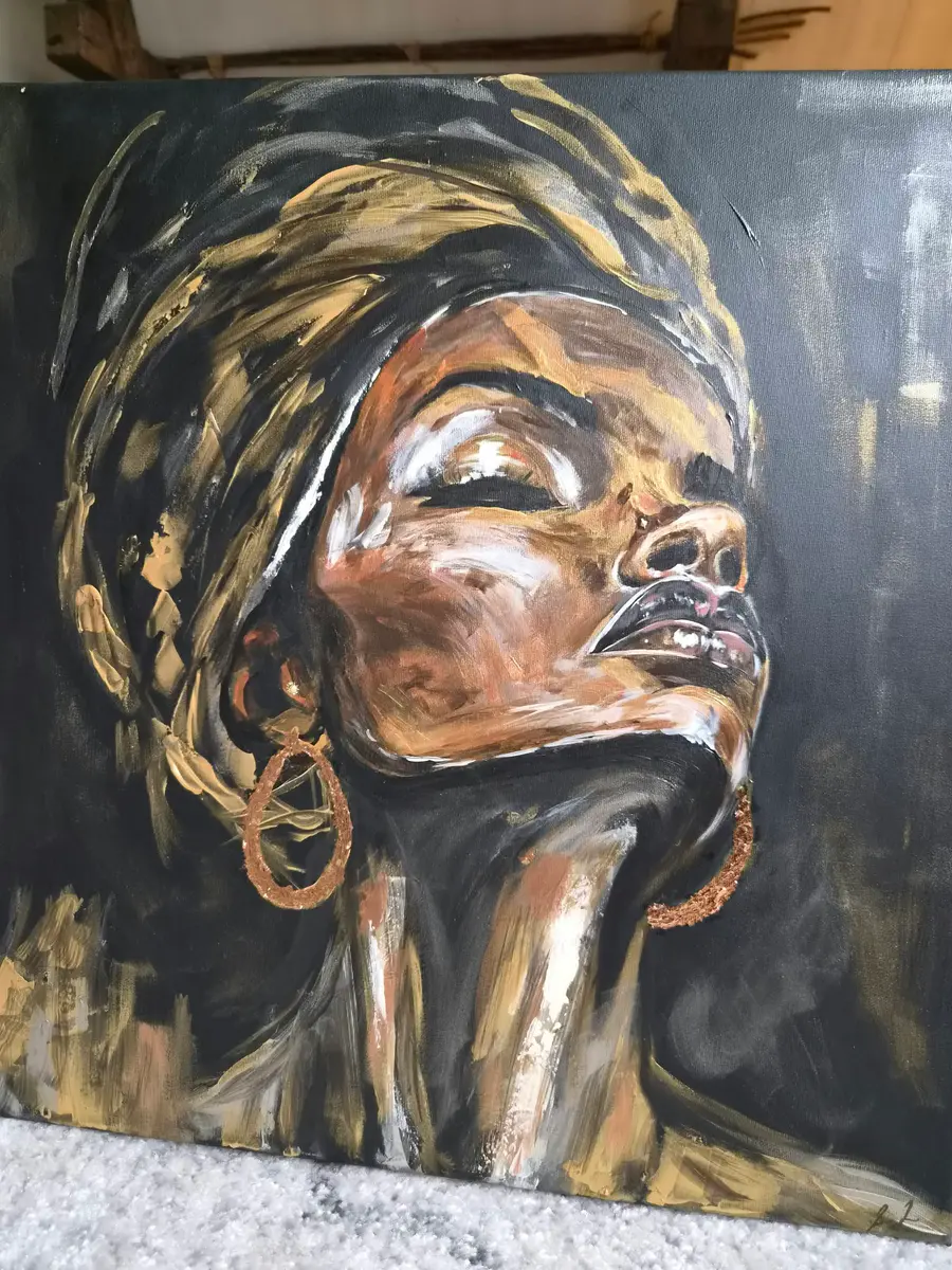Kap Verde 2 - Akryl - Abstract - 50×50 cm af Lisa Lithman