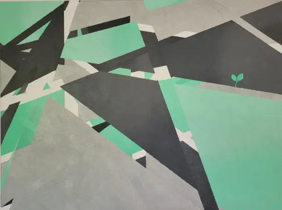 Mint - Akryl af Mlys Art