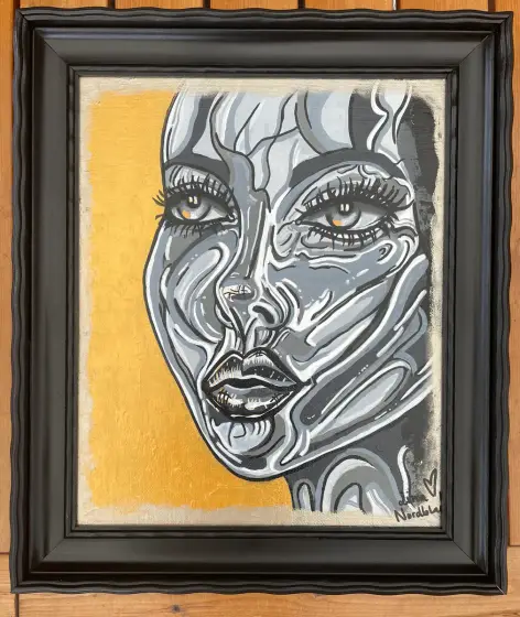 Chrome crush - Akryl av Lina  Nordblad