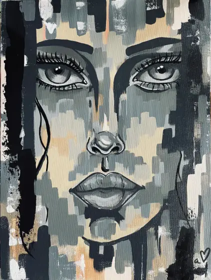 Unspoken - Akryl av Lina  Nordblad