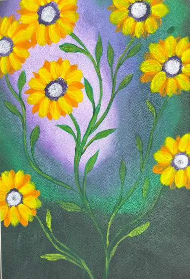 Gula blommor på kvist thumbnail 1