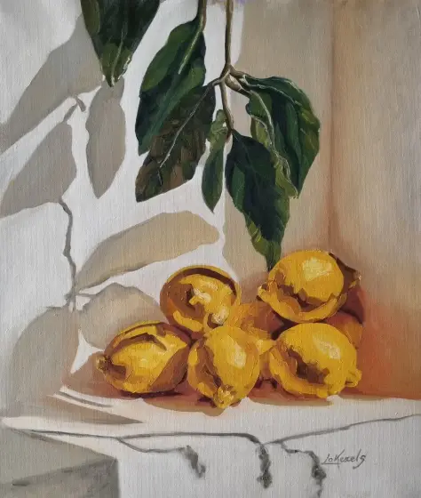 Sette limoni - Akryl af Lovisa Kexel Sandberg