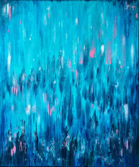 Blue Forest - Akryl af Irina Nikolaeva