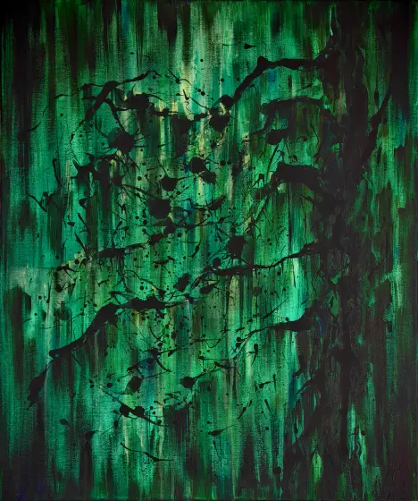 Dark Forest - Akryl af Irina Nikolaeva