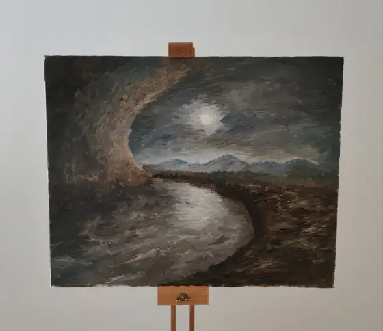 Moonlit Night - Olie af Martin Želinský