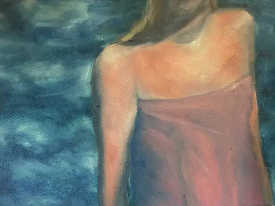Agnes i solljus - Olie af Erdbeeren