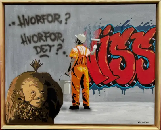 Hvorfor? Hvorfor det? - Akryl af Mix Madsen