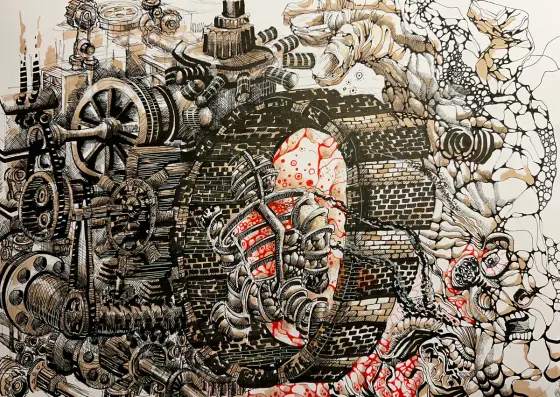 Working Class Hero - Blandet teknik af Jan Gerscher