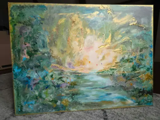 Emerald flight - Akryl af Lisa Lithman