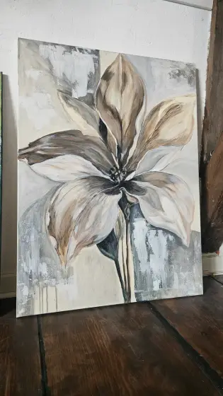 Lilja i grafit - Akryl af Lisa Lithman