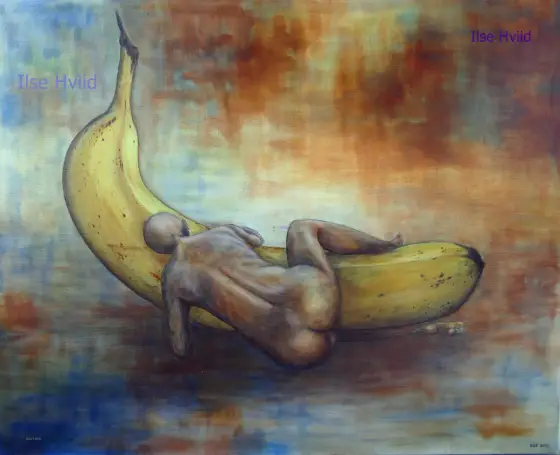 Banankontakt - Olie af Ilse Hviid